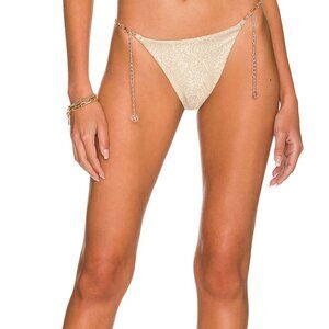 Devon Windsor Elm Bikini Bottom in Gold, Size M NWT